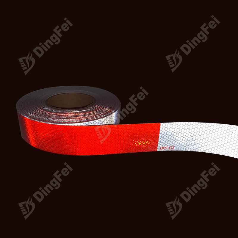 DOT Red And White Reflective Tape - 